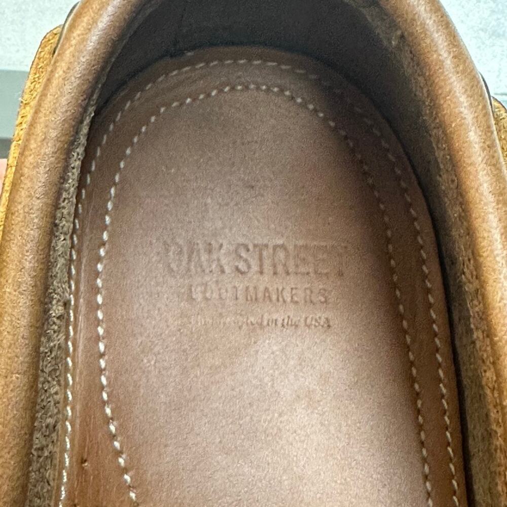 VGUC Oak Street Bootmakers Boat Shoe Moccasin Brown Chromexcel Made in USA 9.5 D - Picture 9 of 12